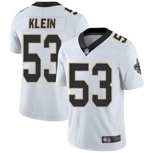 Men New Orleans Saints Limited White A J  Klein Road Jersey NFL Football #53 Vapor Untouchable Jersey